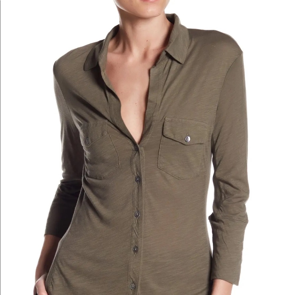James Perse Slub Panel Shirt